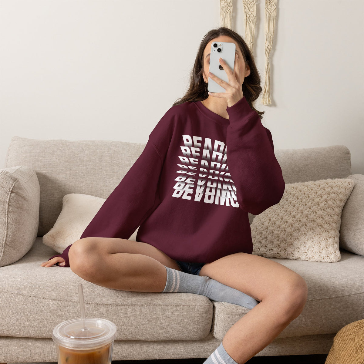 Reading (Book Pages) Graphic Sweatshirt
