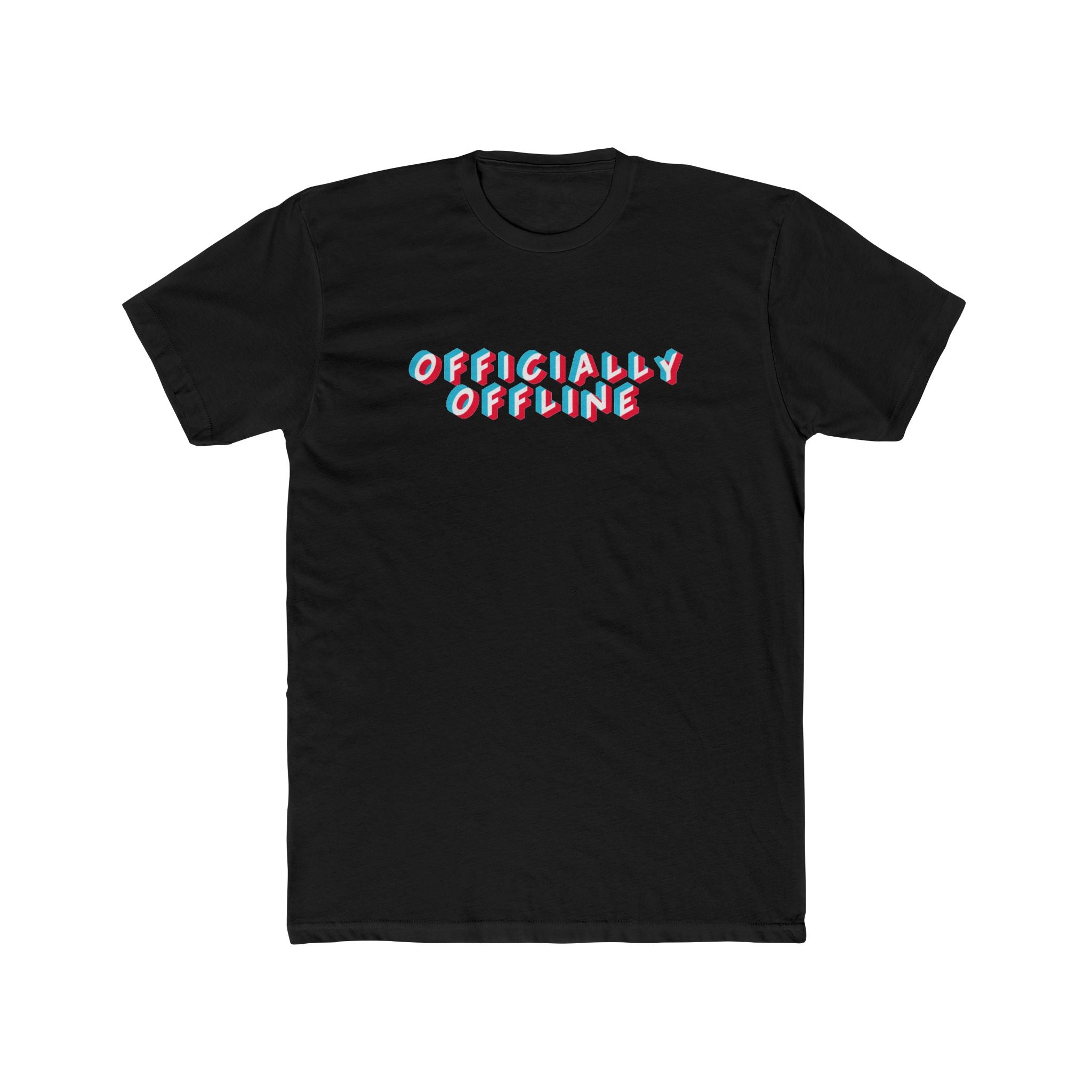 Officially Offline T‑Shirt - Retro 3D Text Graphic Tee