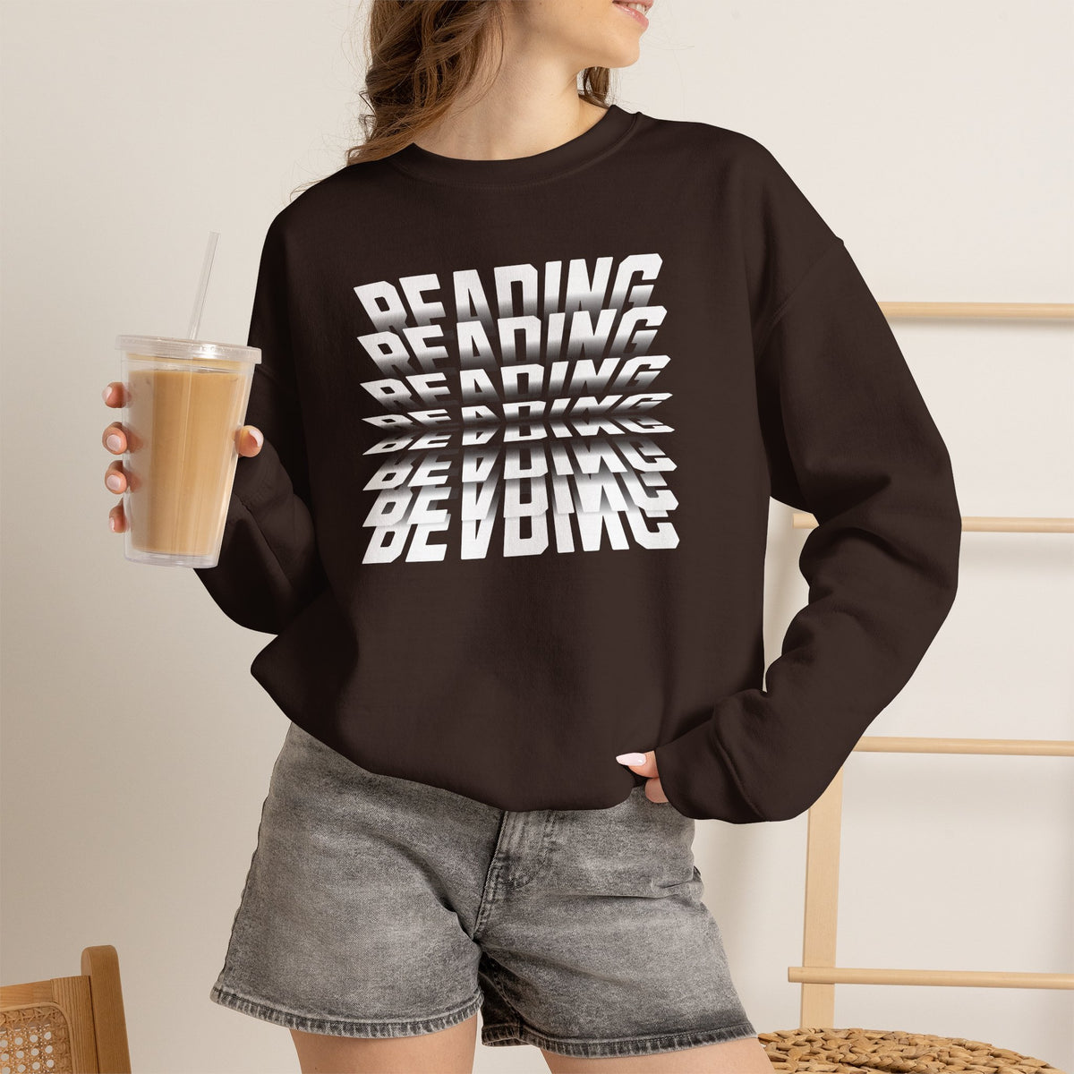 Reading (Book Pages) Graphic Sweatshirt
