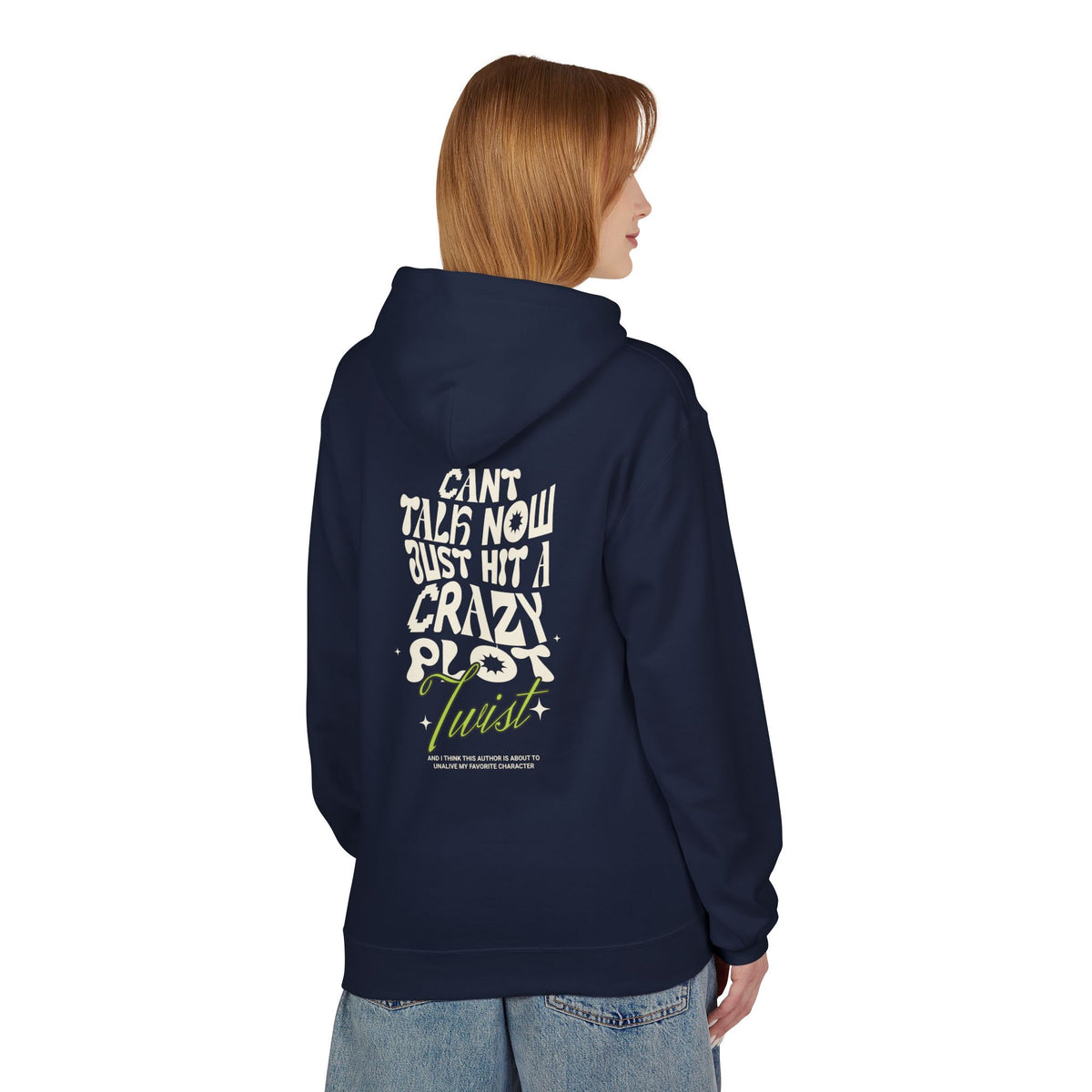 Busy Reading Midweight Softstyle Fleece Hoodie - Can't Talk Now, Just Hit A Crazy Plot Twist