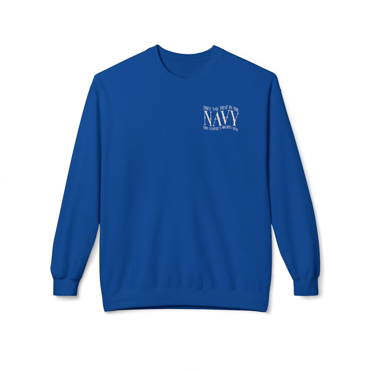 Navy Skull Crewneck Sweatshirt - “Looks Like Muddy Water, Tastes Like Turpentine”