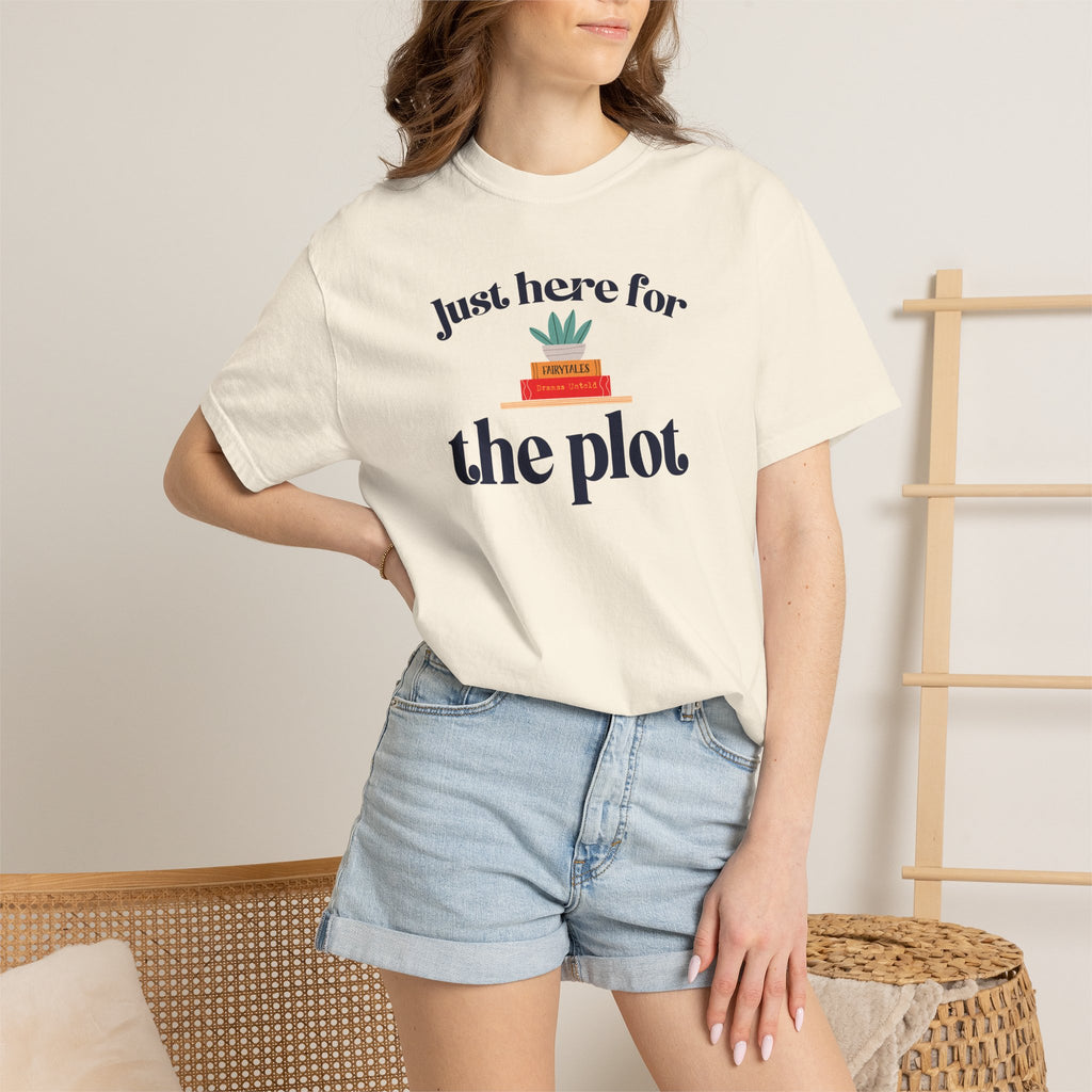 Just Here for the Plot T-Shirt | Book Lover Graphic Tee | Reader Gift | Teacher Gift