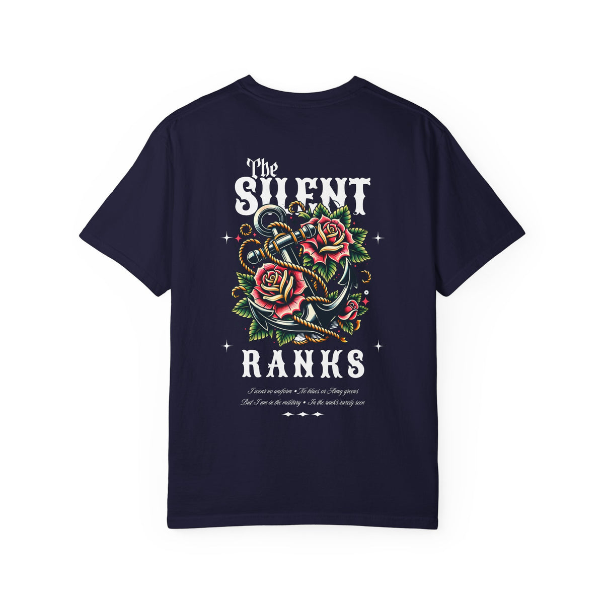 The Silent Ranks Graphic T-Shirt - Navy Military Wife Tee Gift