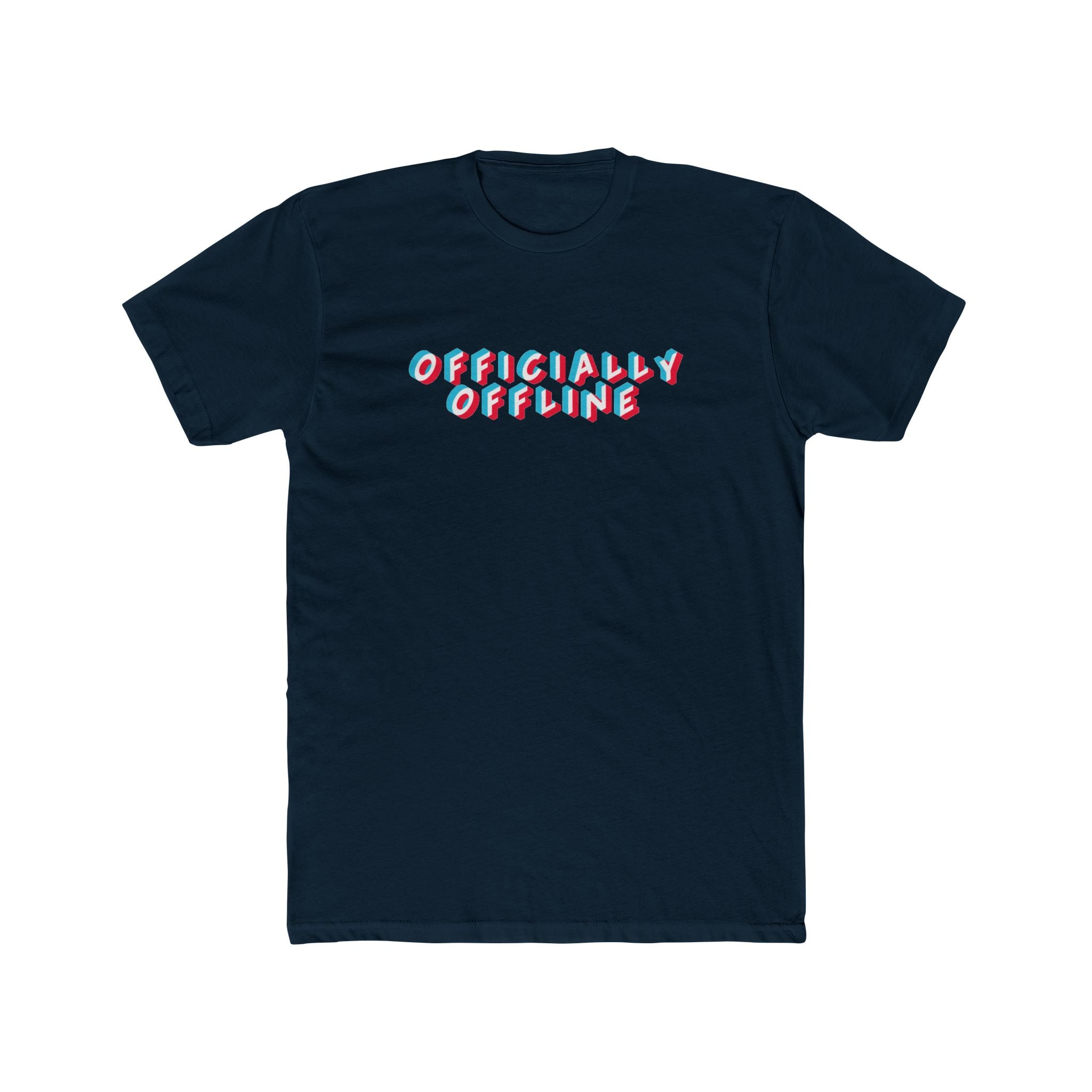 Officially Offline T‑Shirt - Retro 3D Text Graphic Tee