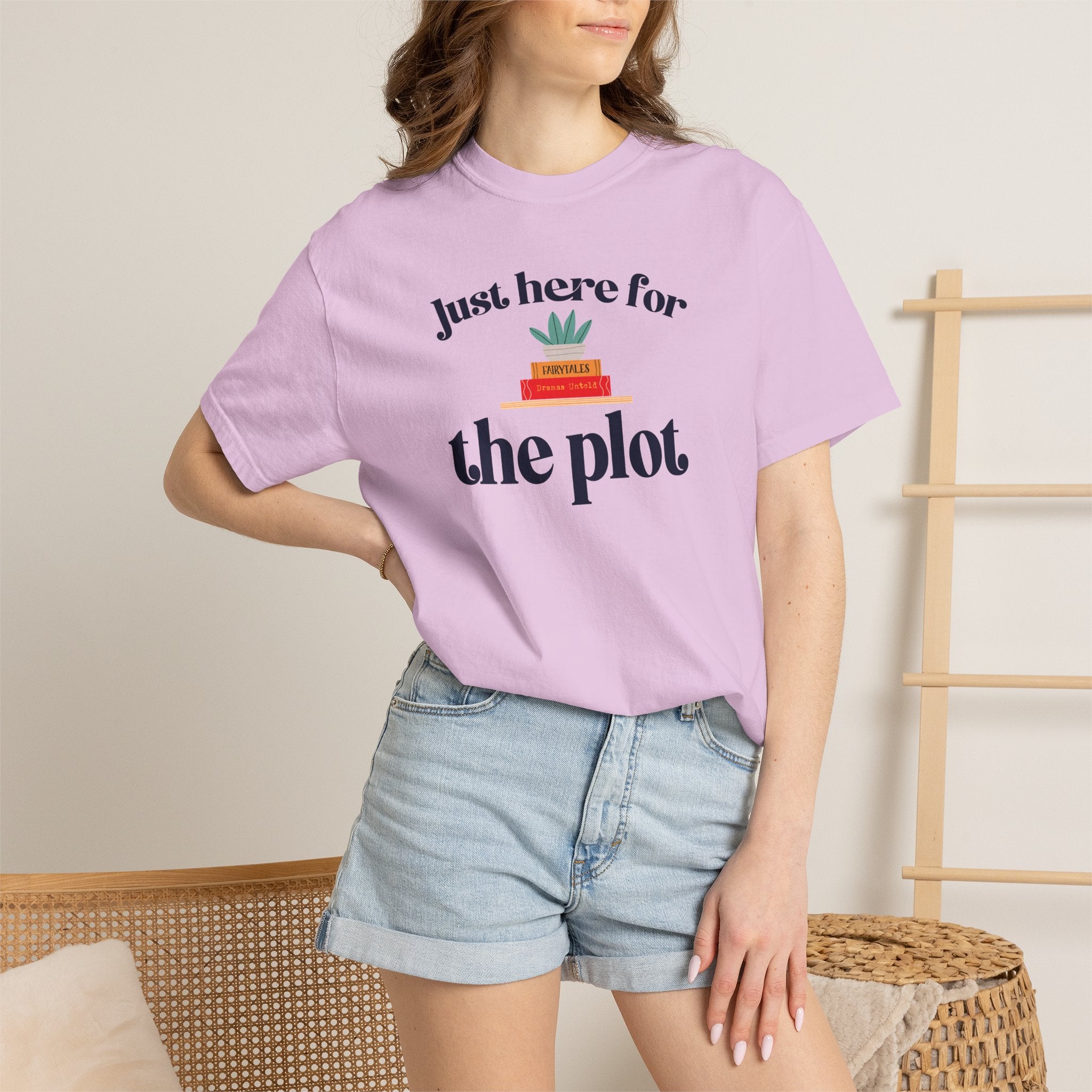 Just Here for the Plot T-Shirt | Book Lover Graphic Tee | Reader Gift | Teacher Gift