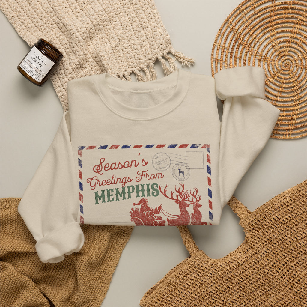 Season’s Greetings from Memphis Christmas Crewneck Sweatshirt