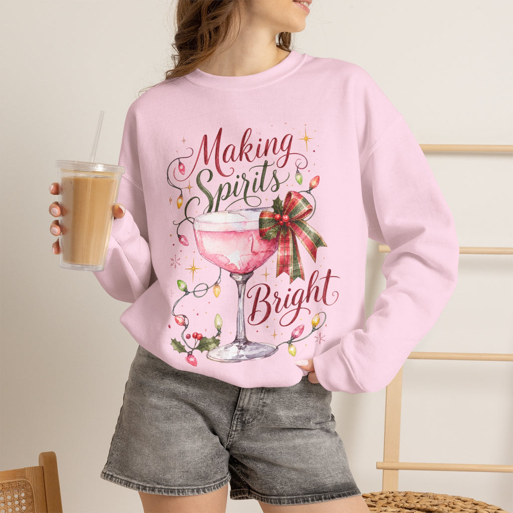 Making Spirits Bright Christmas Cocktail Sweatshirt