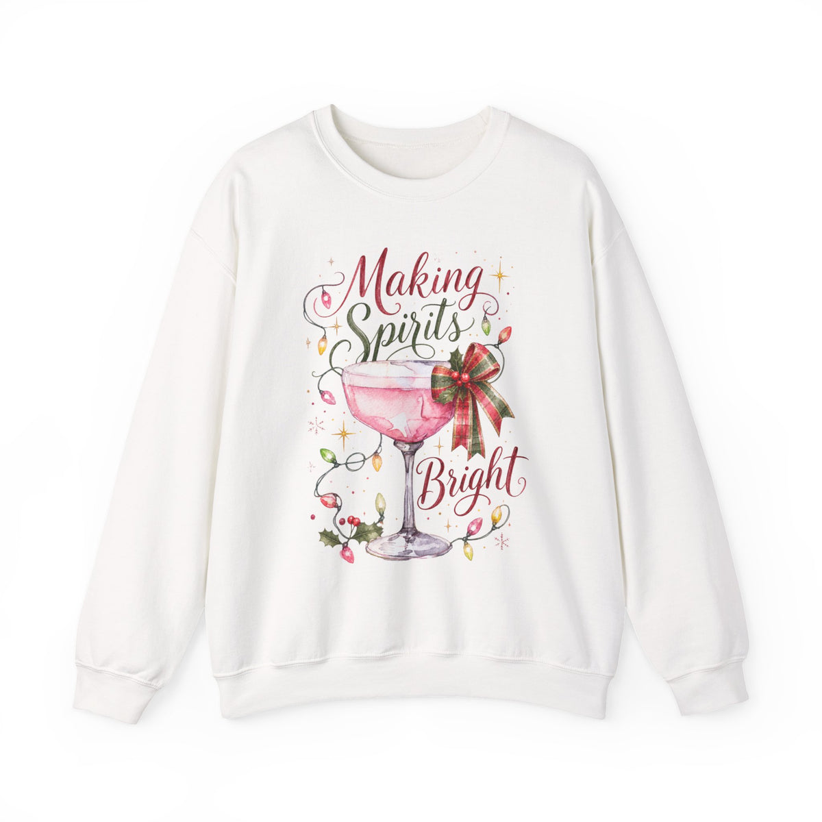 Making Spirits Bright Christmas Cocktail Sweatshirt