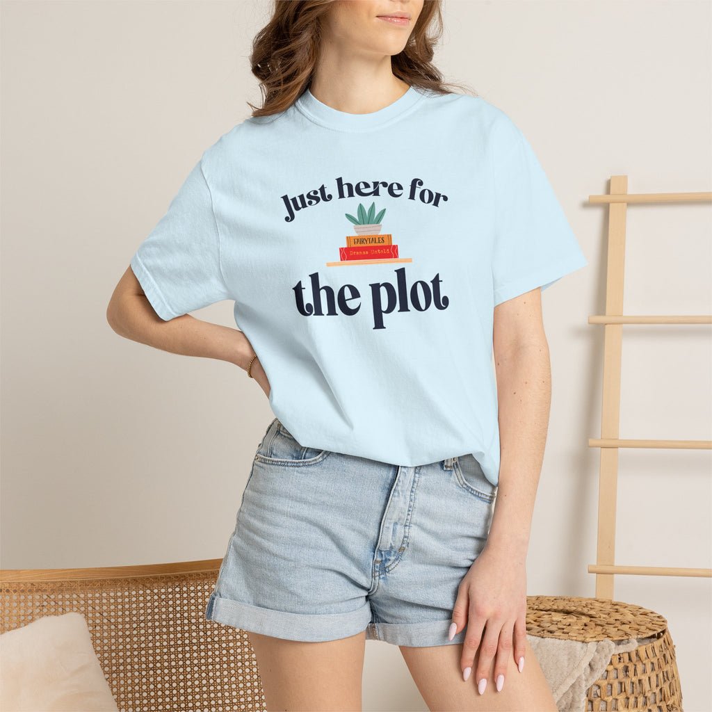 Just Here for the Plot T-Shirt | Book Lover Graphic Tee | Reader Gift | Teacher Gift