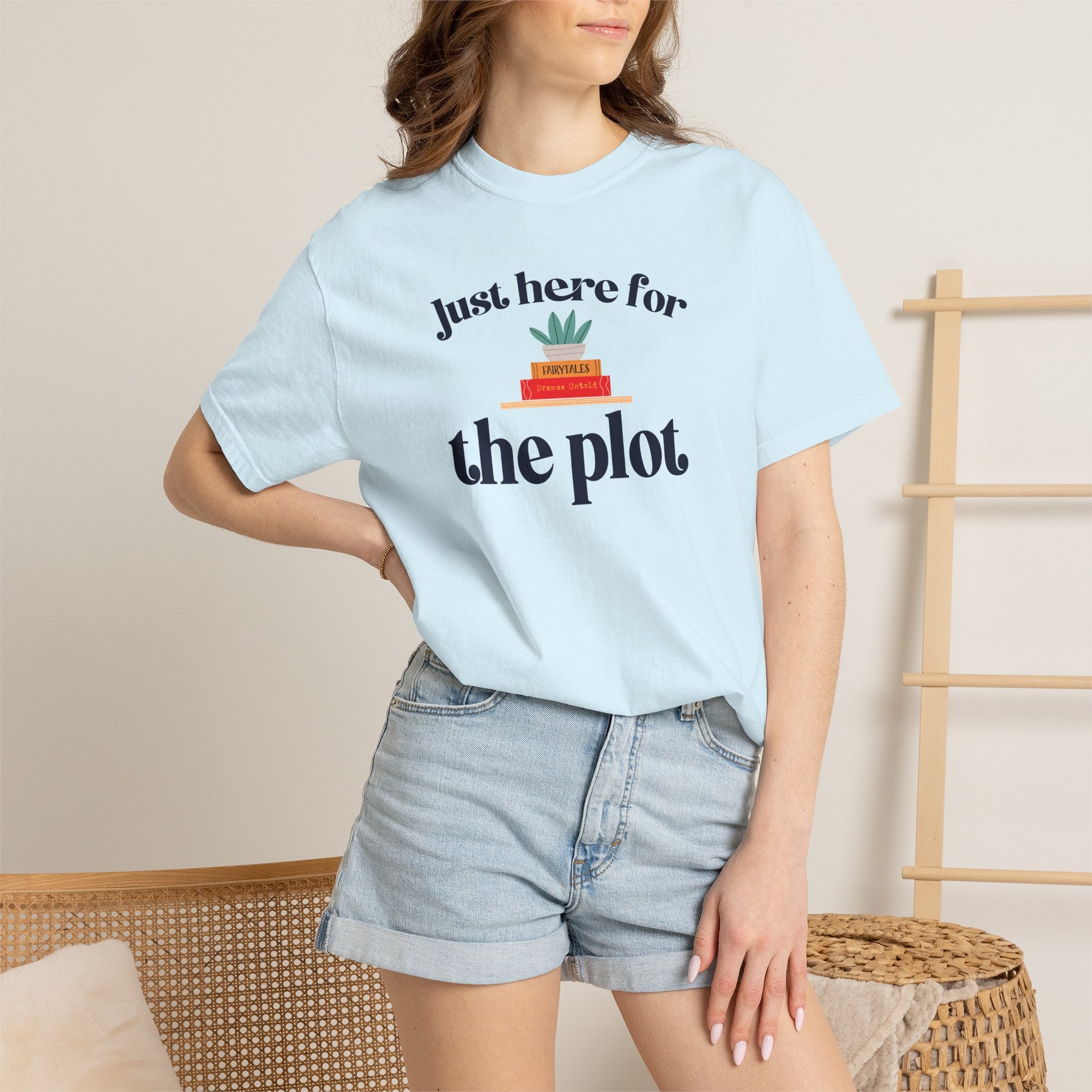 Just Here for the Plot T-Shirt | Book Lover Graphic Tee | Reader Gift | Teacher Gift