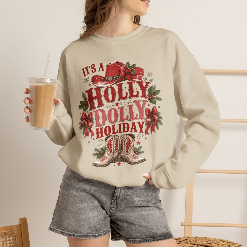 Holly Dolly Christmas Crewneck Sweatshirt