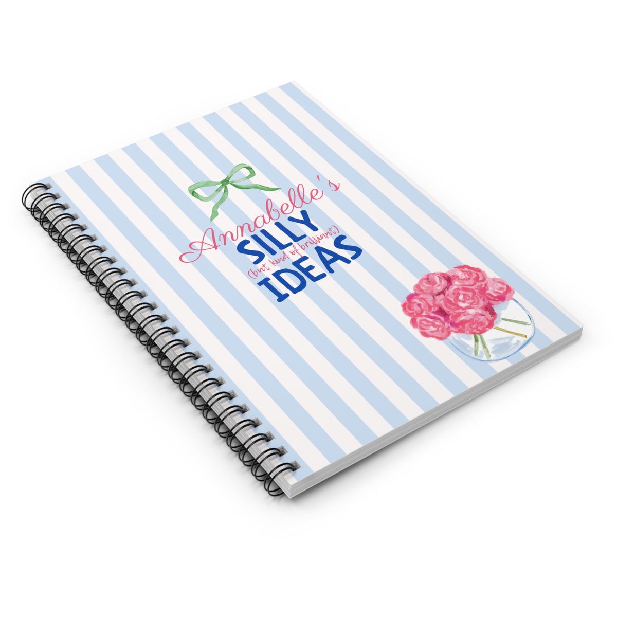 Personalized Silly, Brilliant Ideas Spiral Notebook (Customize with a name)