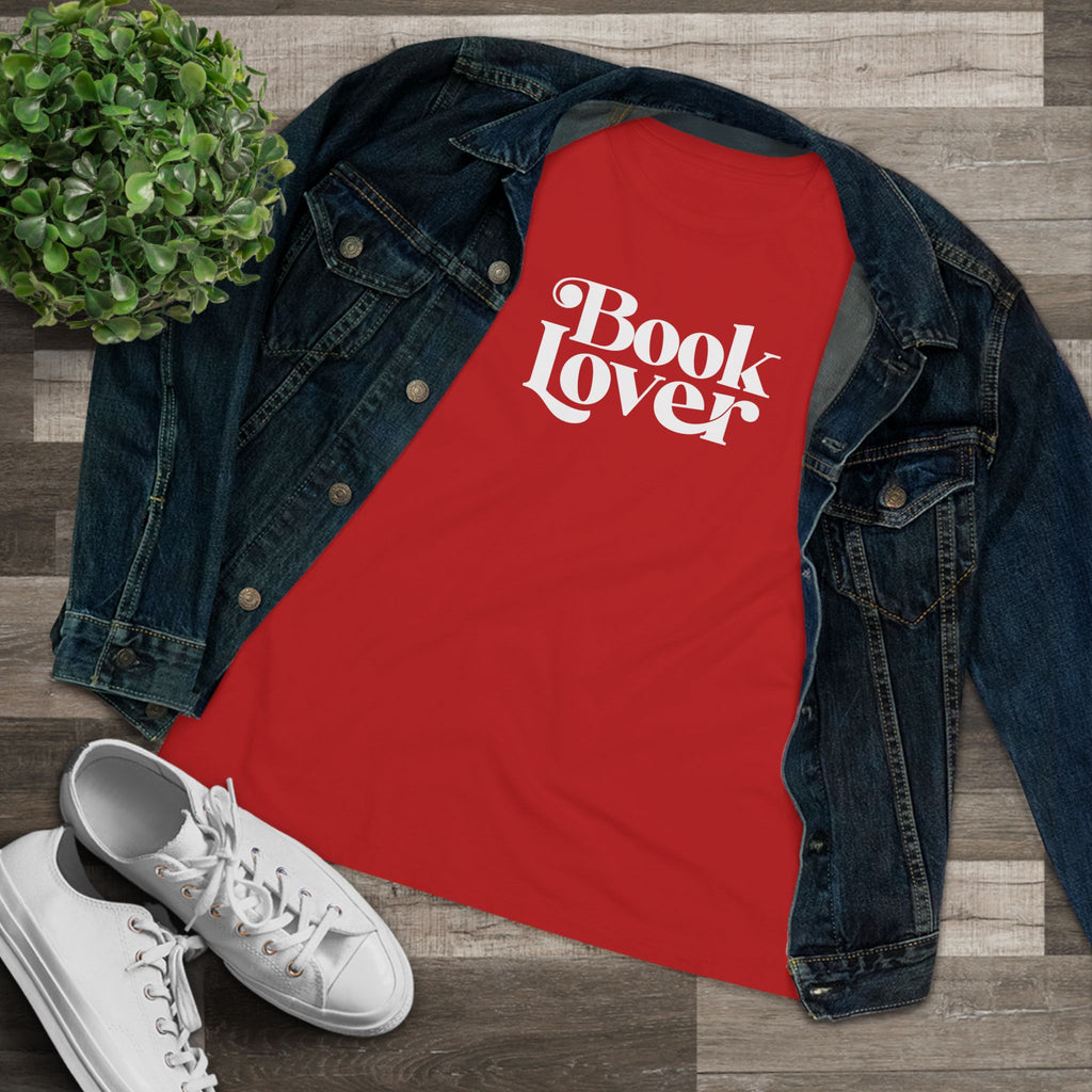 Book Lover Women’s Tee - Vintage Script Literary Graphic T-Shirt
