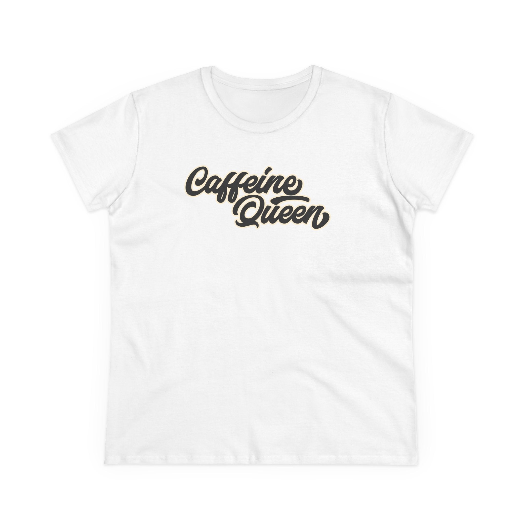 Caffeine Queen Tee — Women's Coffee Lover Graphic T-Shirt