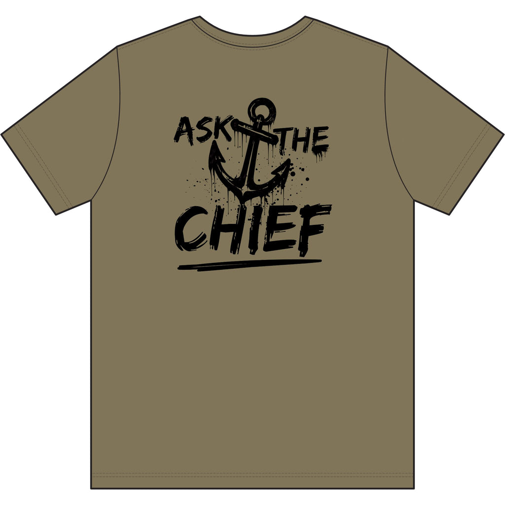 Ask the Chief Anchor T‑Shirt - Cotton Graphic Tee - Gift for Navy Chief