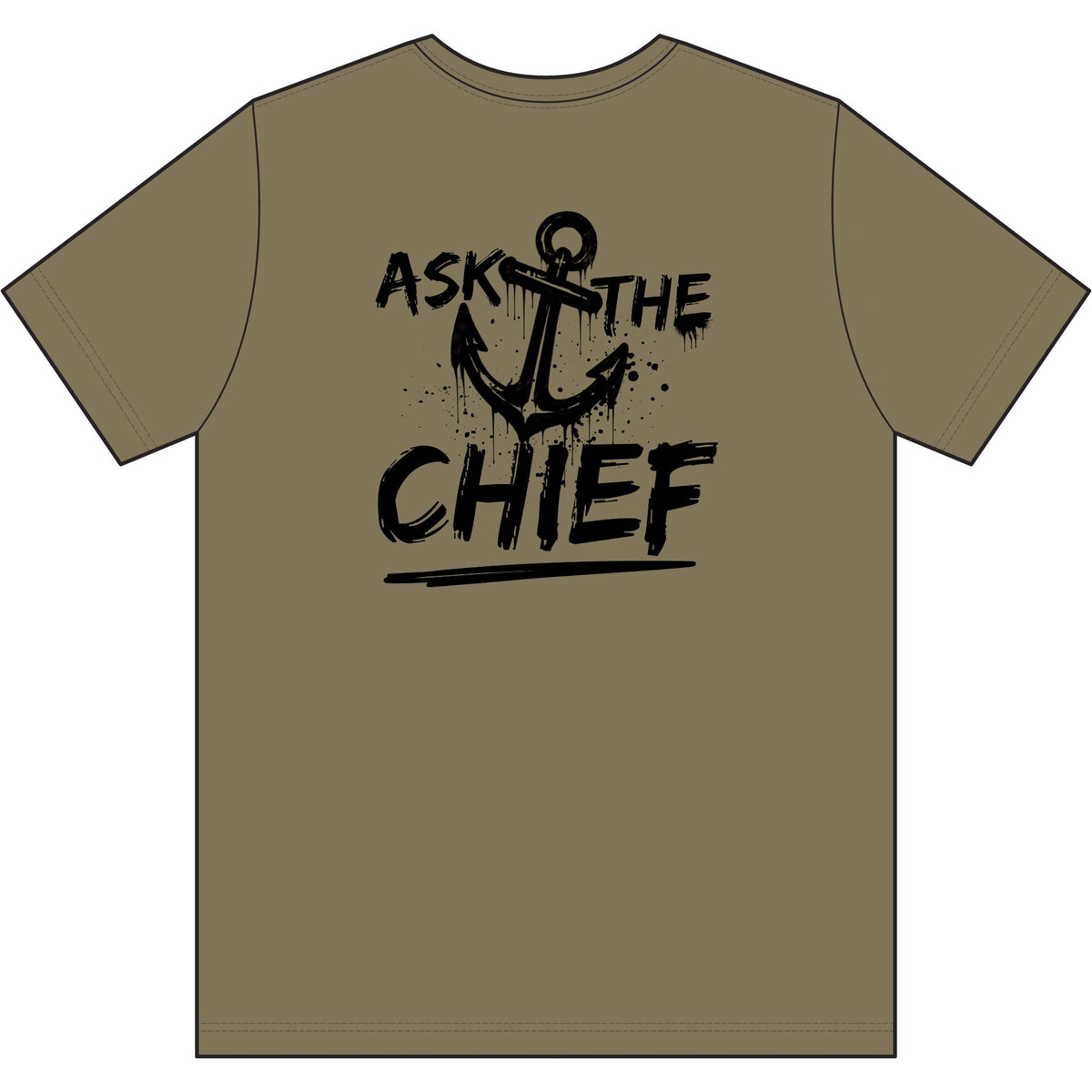 Ask the Chief Anchor T‑Shirt - Cotton Graphic Tee - Gift for Navy Chief