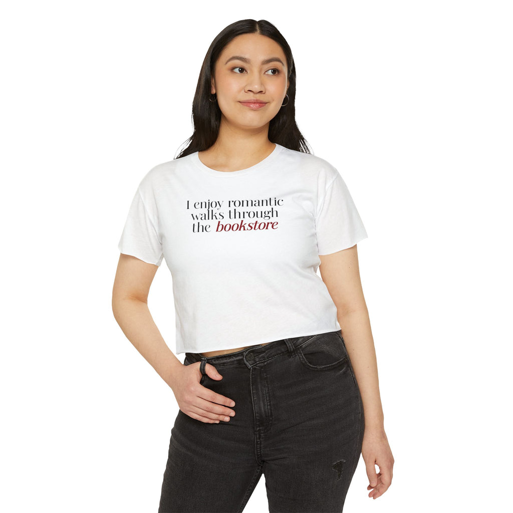 Bookstore Lover Crop Top — "I enjoy romantic walks through the bookstore"