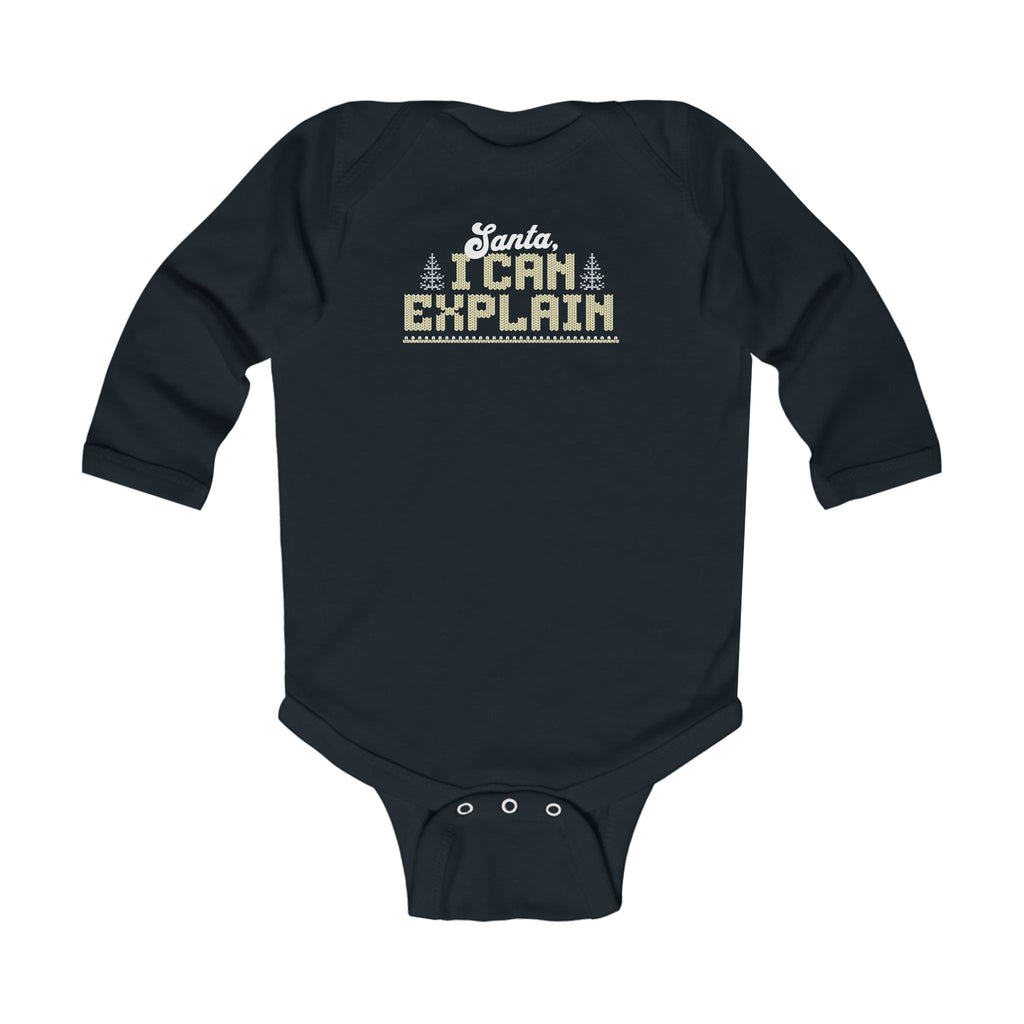 Santa I Can Explain Infant Long Sleeve Bodysuit