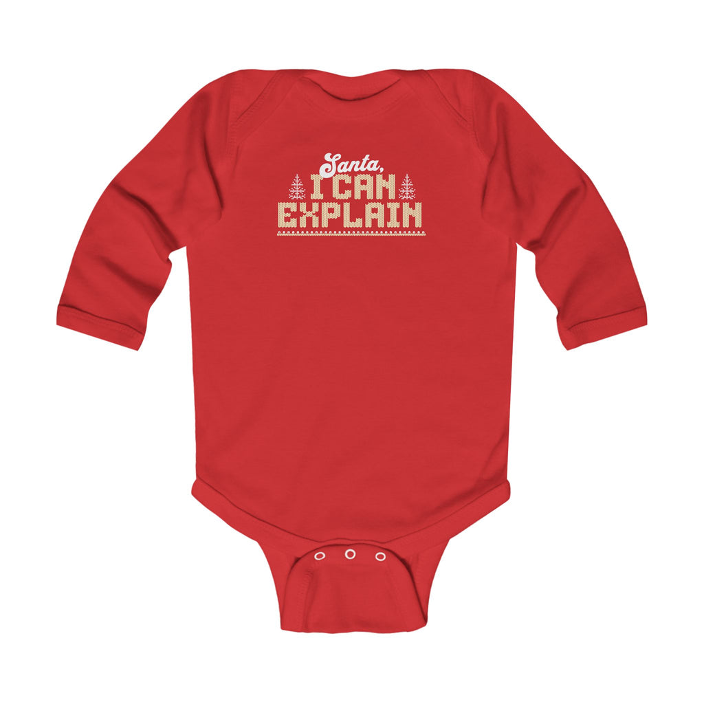 Santa I Can Explain Infant Long Sleeve Bodysuit
