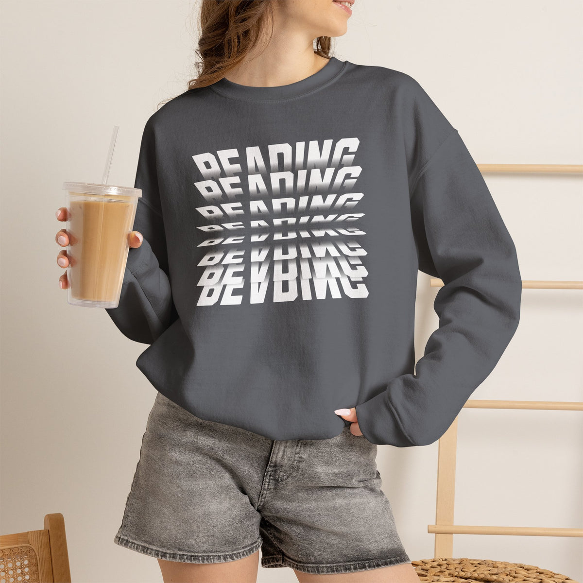 Reading (Book Pages) Graphic Sweatshirt