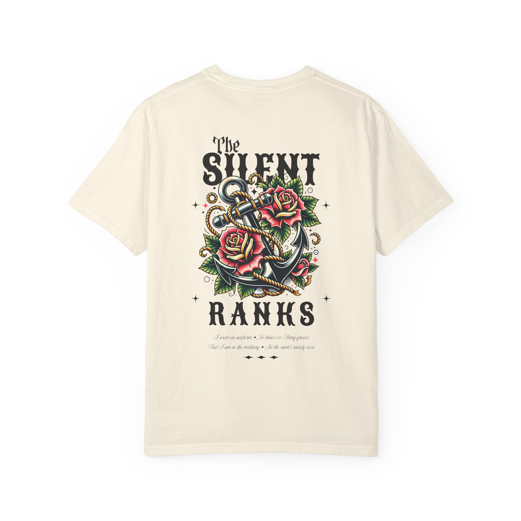 The Silent Ranks Graphic T-Shirt - Navy Military Wife Tee Gift