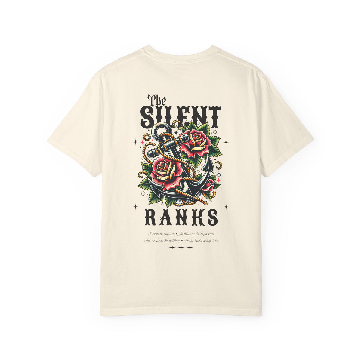 The Silent Ranks Graphic T-Shirt - Navy Military Wife Tee Gift
