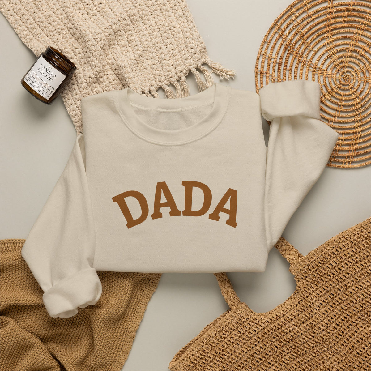 Dada Crewneck Sweatshirt - Cozy Neutral Dad Pullover with Personalization