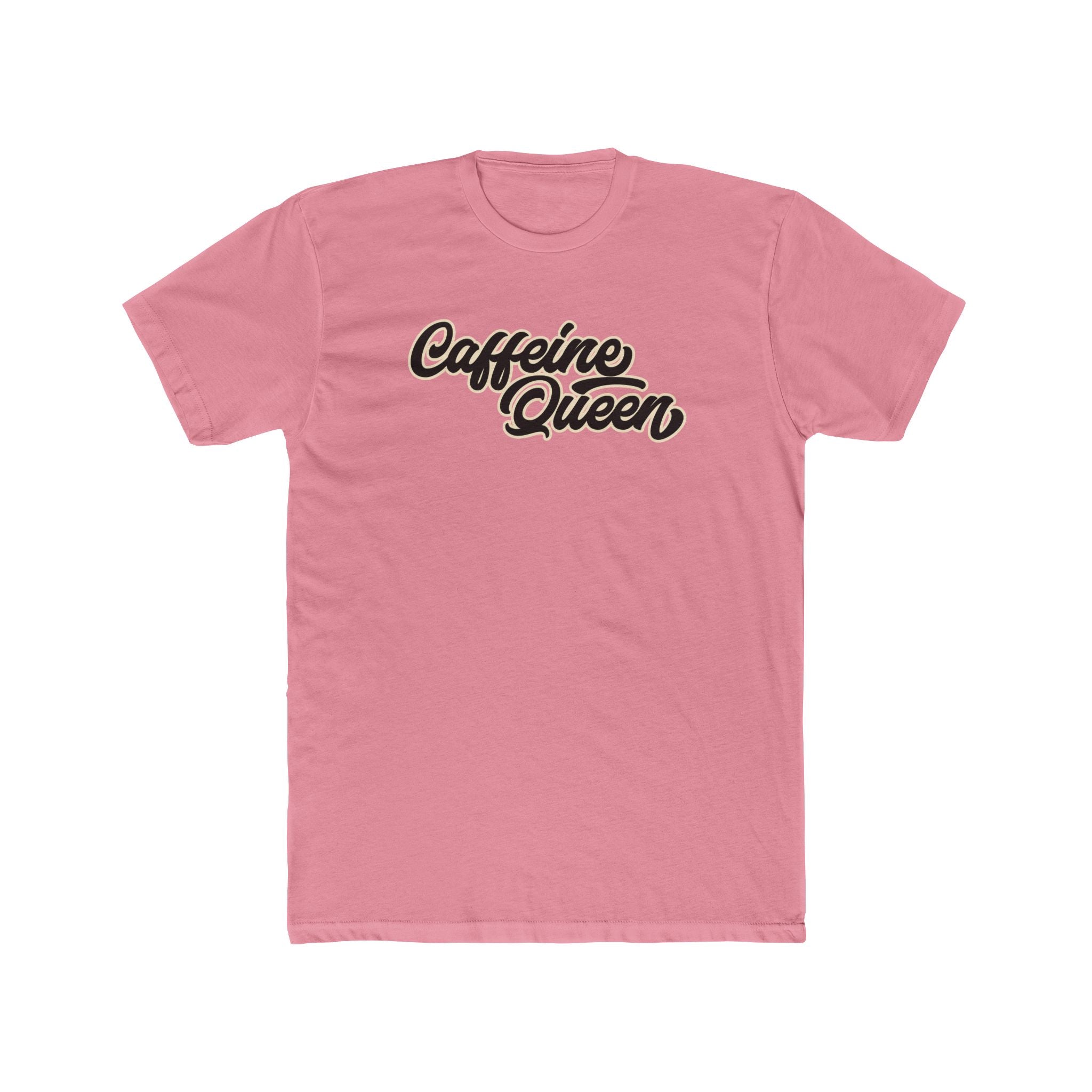 Caffeine Queen Tee — Retro Script Coffee Lover Shirt