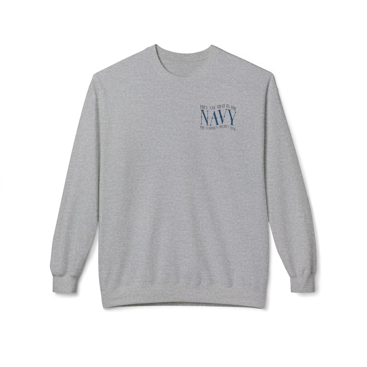 Navy Skull Crewneck Sweatshirt - “Looks Like Muddy Water, Tastes Like Turpentine”