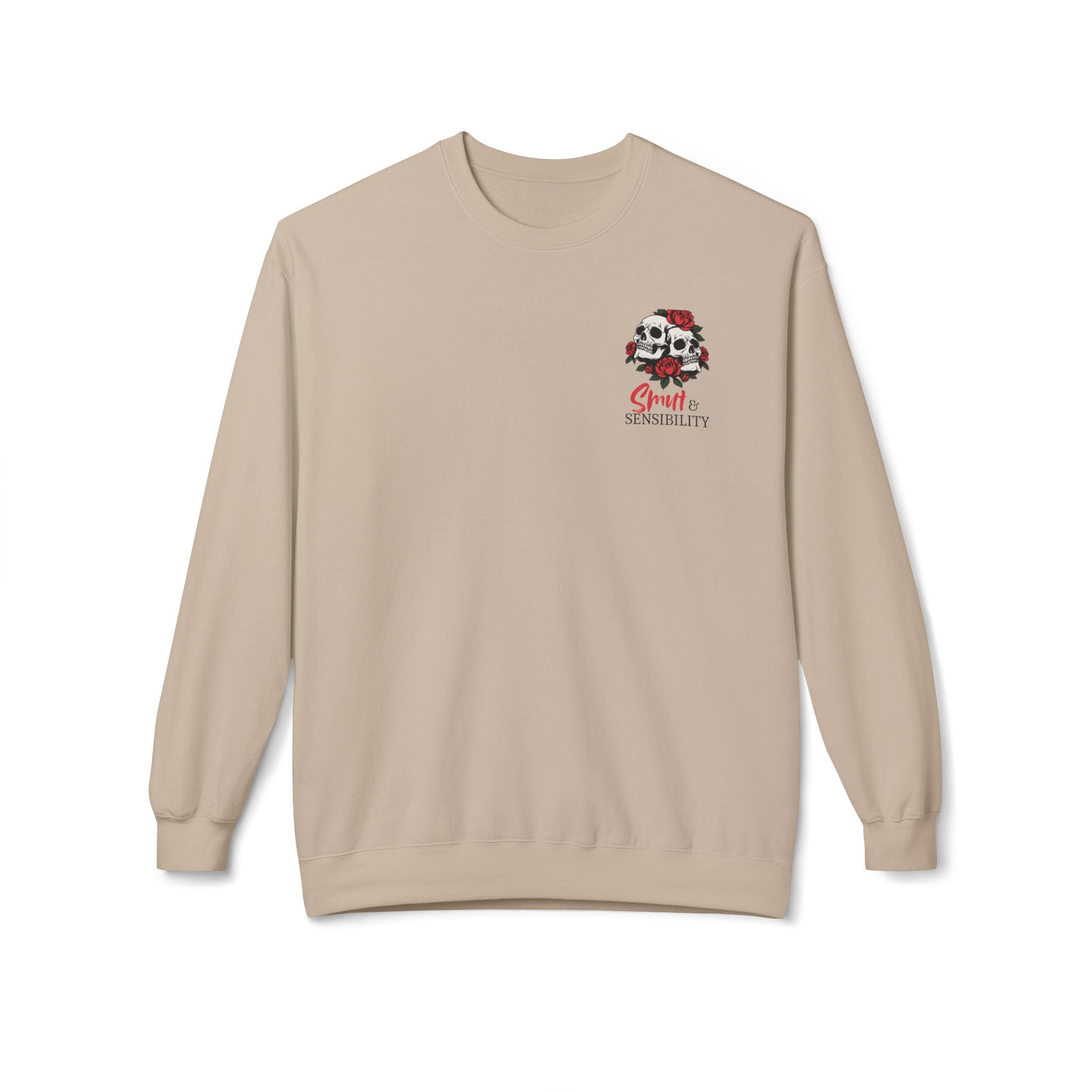 Smut and Sensibility Sweatshirt - Give Me Sarcasm & Morally Gray Heroes - Skull & Rose Crewneck Gift for Book Lovers