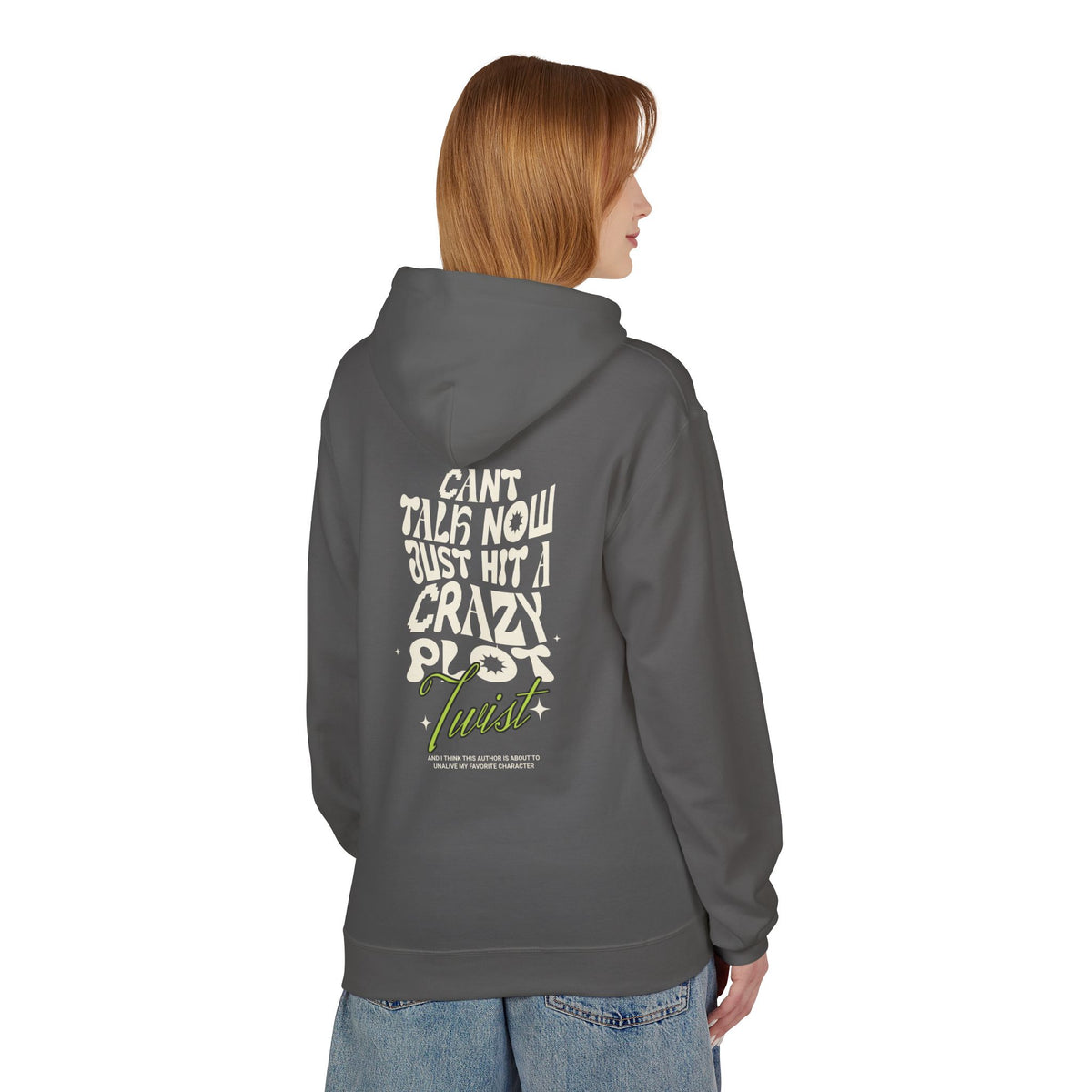 Busy Reading Midweight Softstyle Fleece Hoodie - Can't Talk Now, Just Hit A Crazy Plot Twist