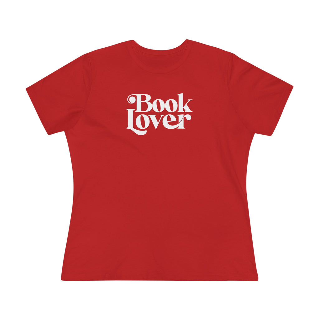 Book Lover Women’s Tee - Vintage Script Literary Graphic T-Shirt