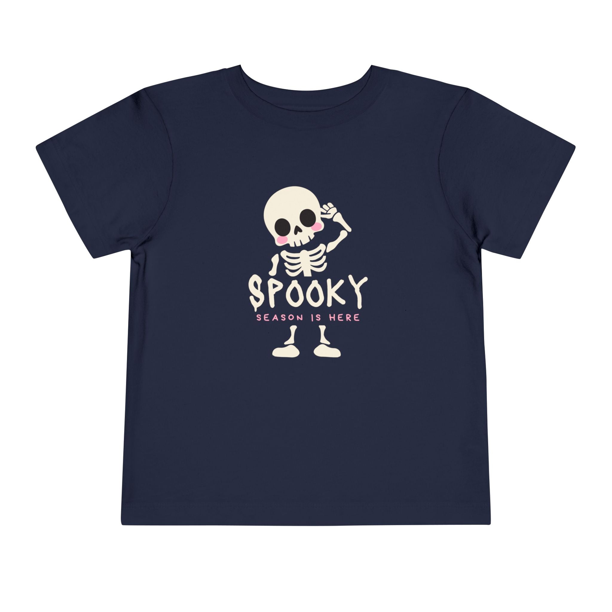 Spooky Season Is Here Toddler Tee — Cute Skeleton Halloween Shirt