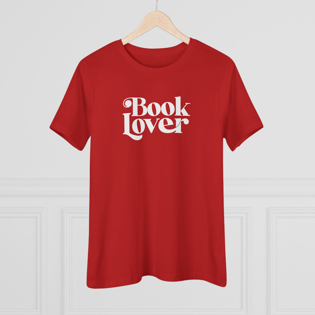 Book Lover Women’s Tee - Vintage Script Literary Graphic T-Shirt
