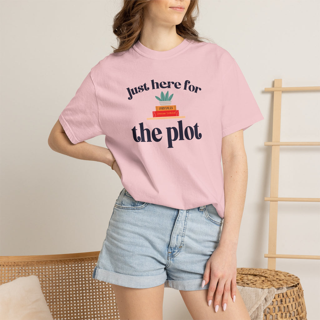 Just Here for the Plot T-Shirt | Book Lover Graphic Tee | Reader Gift | Teacher Gift