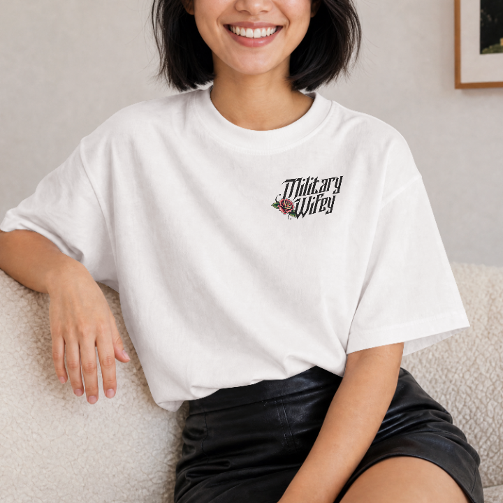 The Silent Ranks Graphic T-Shirt - Navy Military Wife Tee Gift