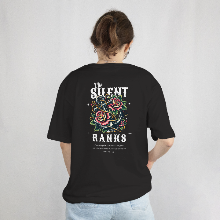 The Silent Ranks Graphic T-Shirt - Navy Military Wife Tee Gift
