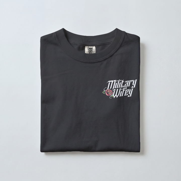 The Silent Ranks Graphic T-Shirt - Navy Military Wife Tee Gift