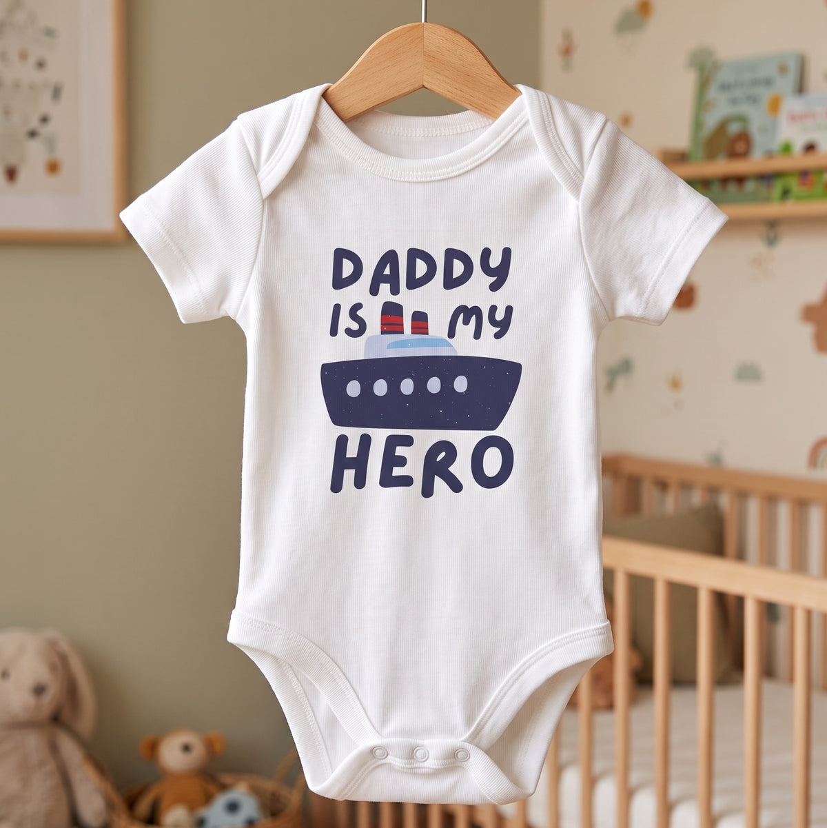 Daddy Is My Hero Baby Bodysuit