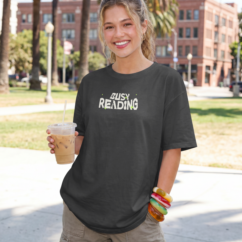 Busy Reading T-Shirt – “Can’t Talk Now, Just Hit a Crazy Plot Twist”