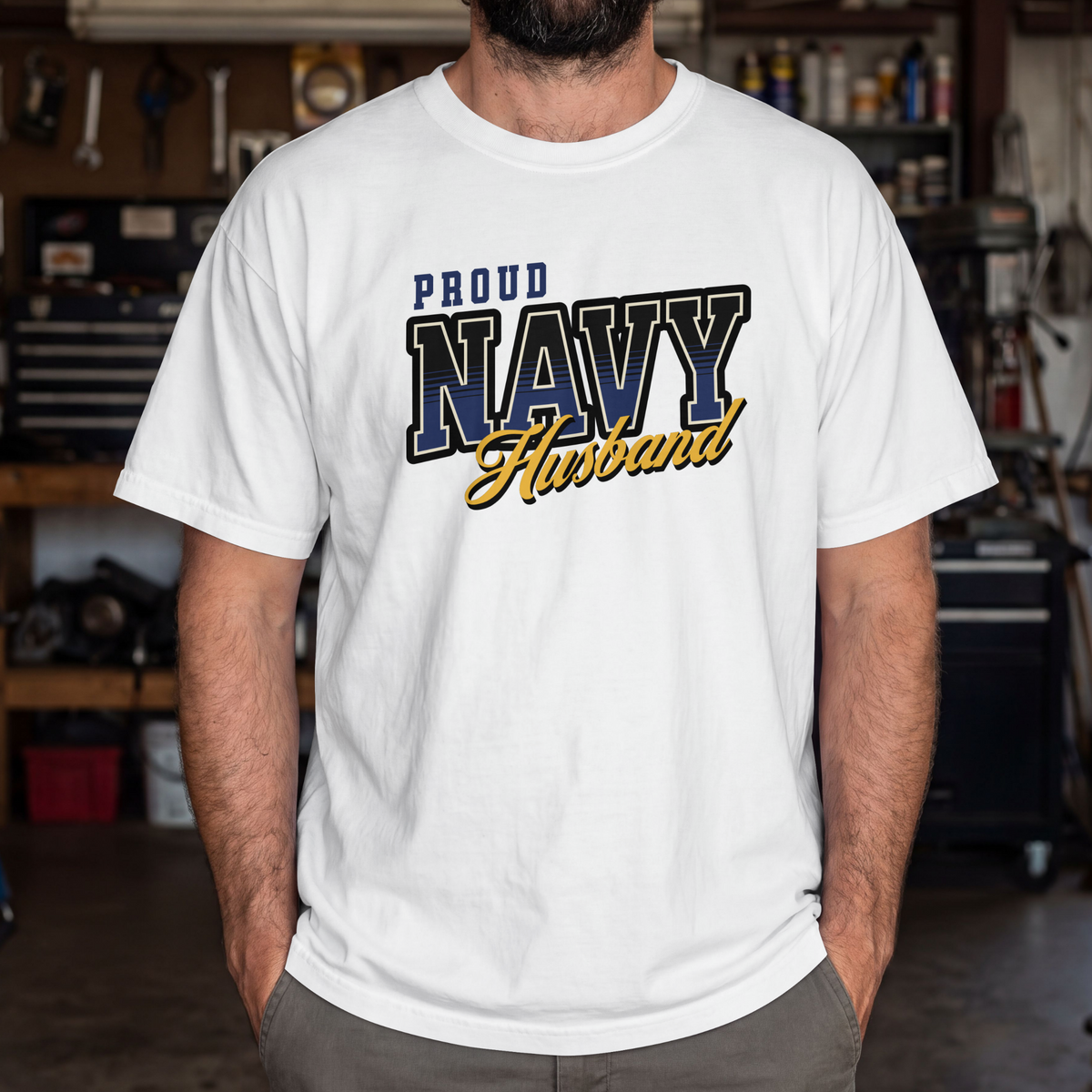 Proud Navy Husband T-Shirt