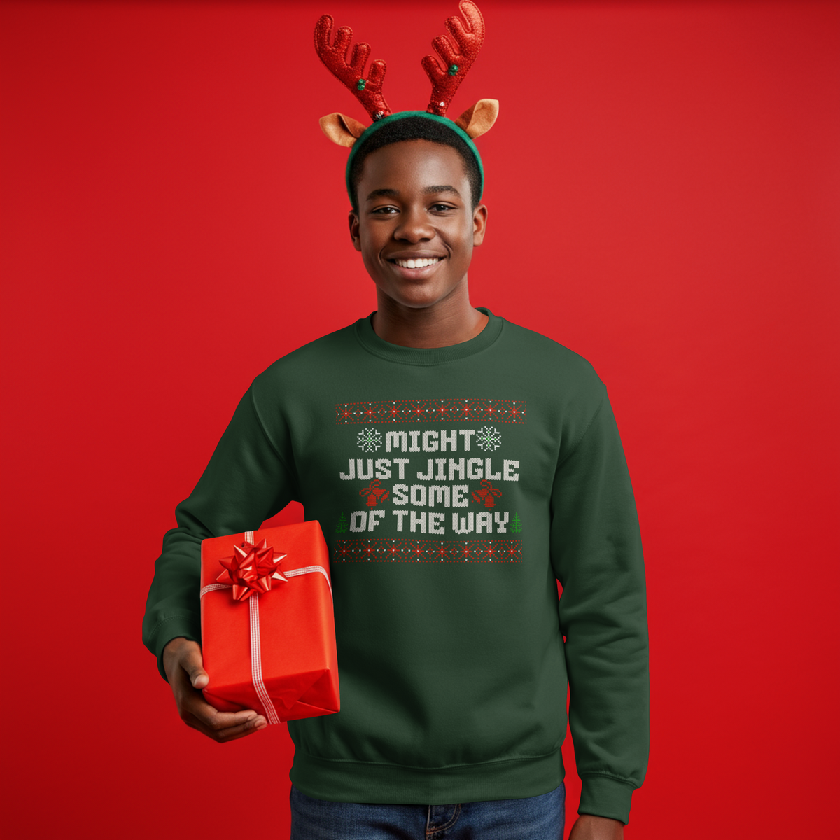Might Just Jingle Some of the Way Christmas Sweatshirt
