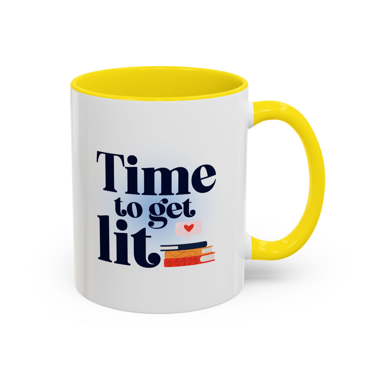 Time to Get Lit Coffee Mug — Book Lover Accent Mug (11/15 oz) | Book Lover Gift | Teacher Gift