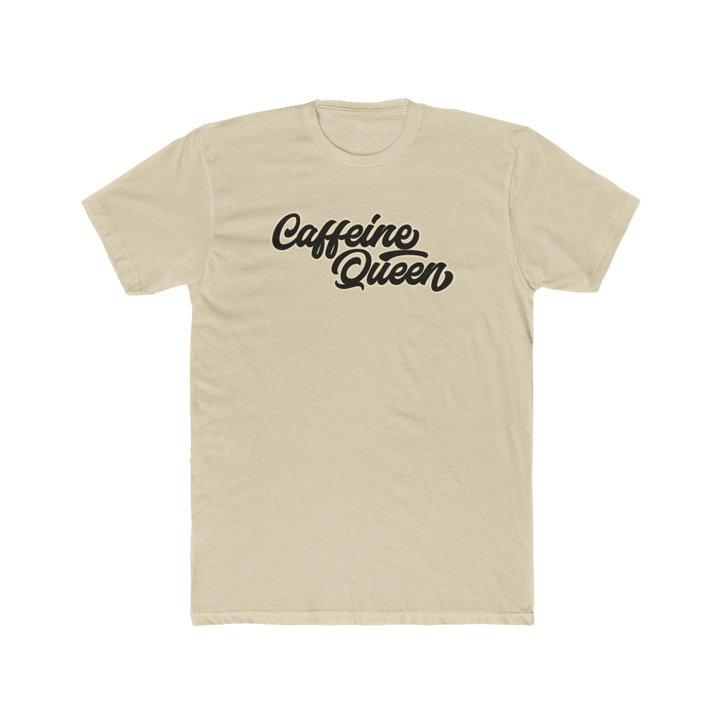 Caffeine Queen Tee — Retro Script Coffee Lover Shirt