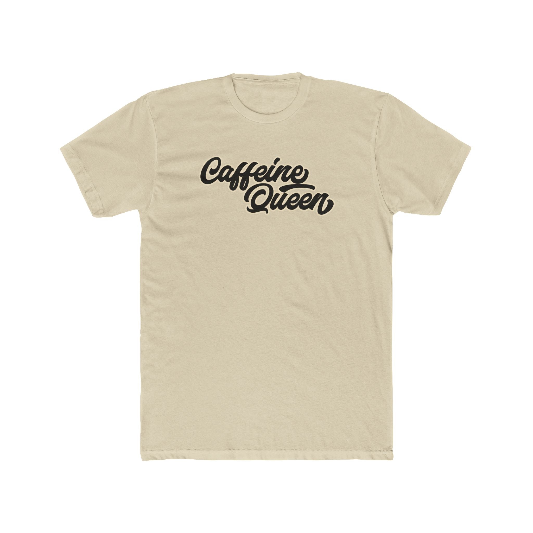 Caffeine Queen Tee — Retro Script Coffee Lover Shirt