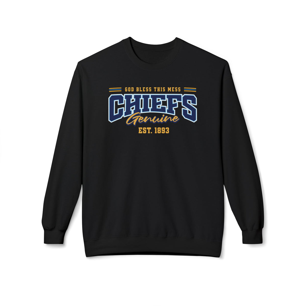 Chiefs Vintage Crewneck Sweatshirt – "God Bless This Mess" Graphic