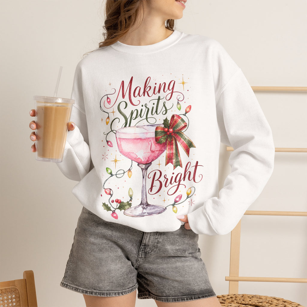 Making Spirits Bright Christmas Cocktail Sweatshirt