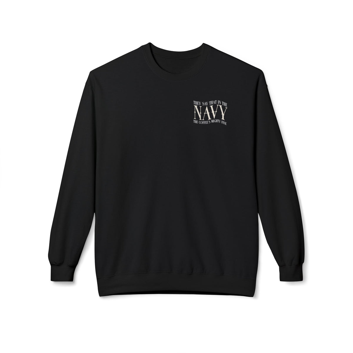 Navy Skull Crewneck Sweatshirt - “Looks Like Muddy Water, Tastes Like Turpentine”