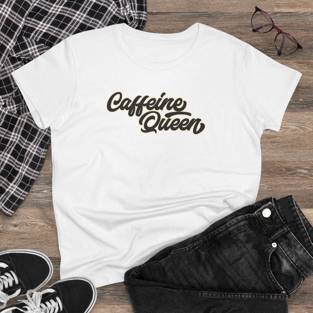 Caffeine Queen Tee — Women's Coffee Lover Graphic T-Shirt