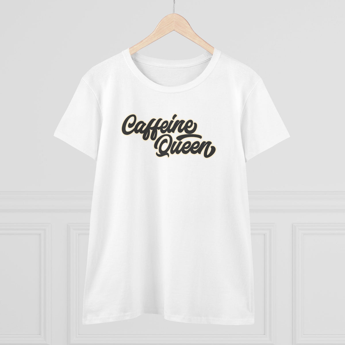 Caffeine Queen Tee — Women's Coffee Lover Graphic T-Shirt